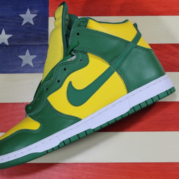 Nike Dunk High Brazil Green Yellow 2003 Men 10 New - Picture 7 of 8